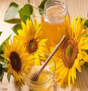 <b>Sun Flower Honey</b><br>Pure sunflower honey with a light, floral taste and natural golden color, perfect for a healthy sweetener.