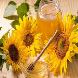 <b>Sun Flower Honey</b><br>Pure sunflower honey with a light, floral taste and natural golden color, perfect for a healthy sweetener.